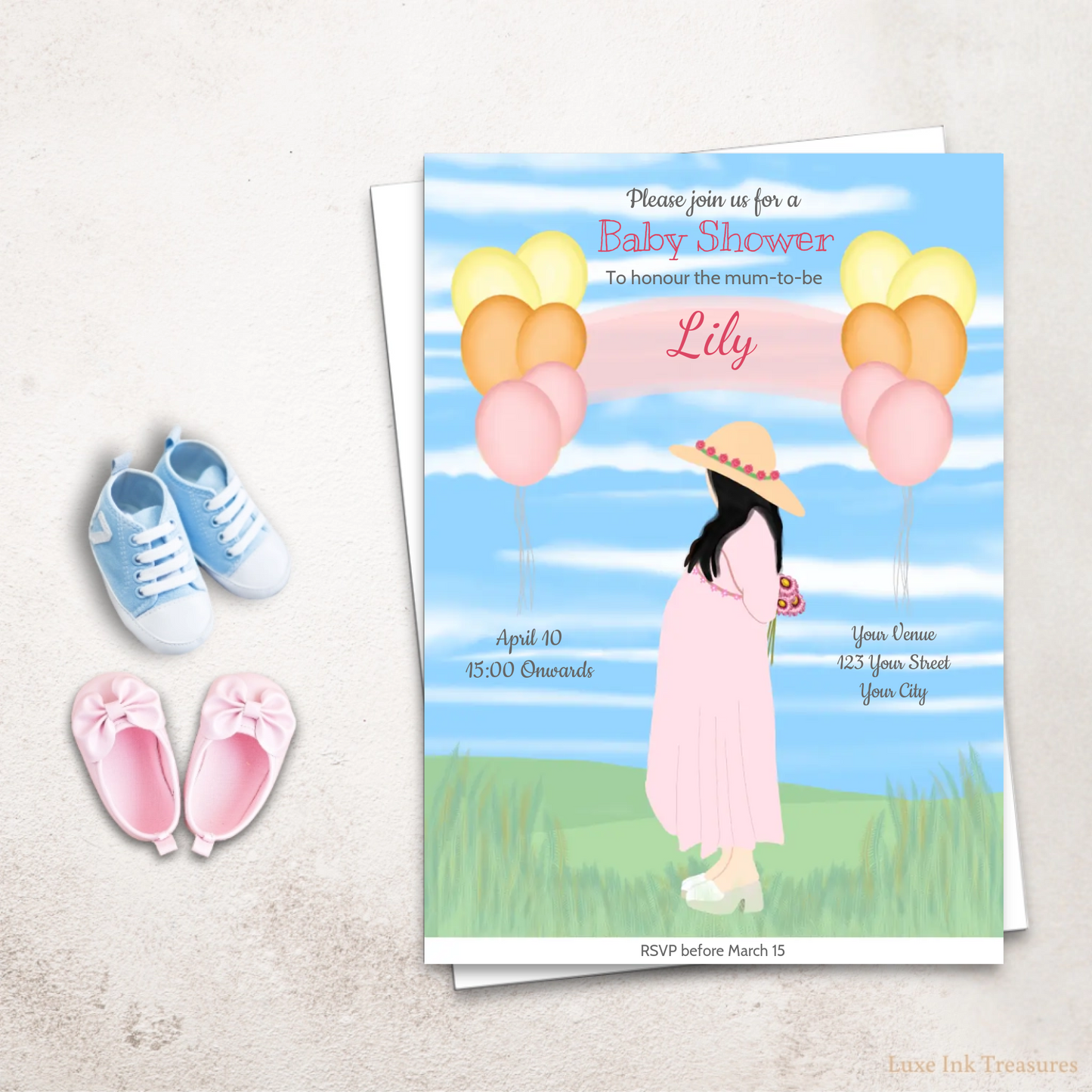 Editable Baby Shower Invite | Dreamy Baby Shower Invite