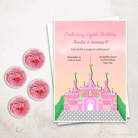 Editable Birthday Party Invite | Castle Birthday Party Invite