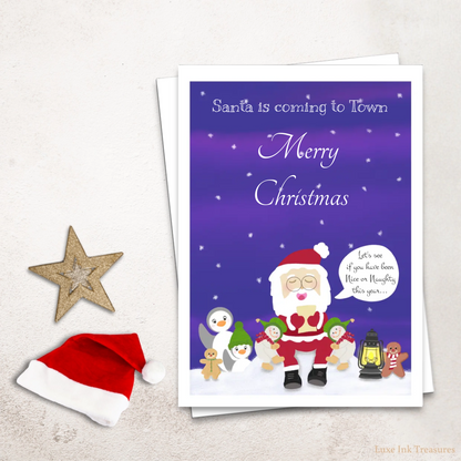 Editable Christmas Card | Witty Santa Claus Christmas Greeting Card