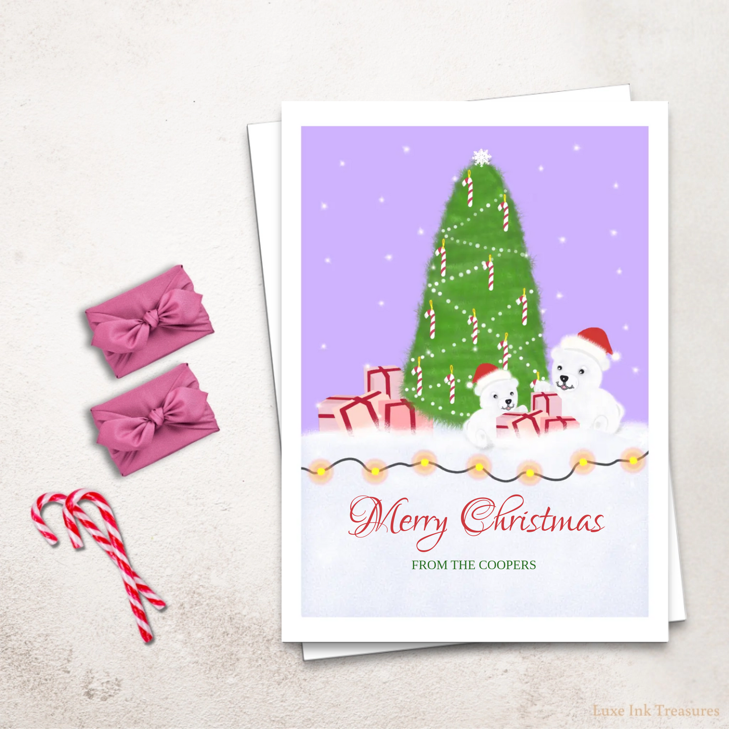 Editable Christmas Card Template | Magical Snowy Christmas Card