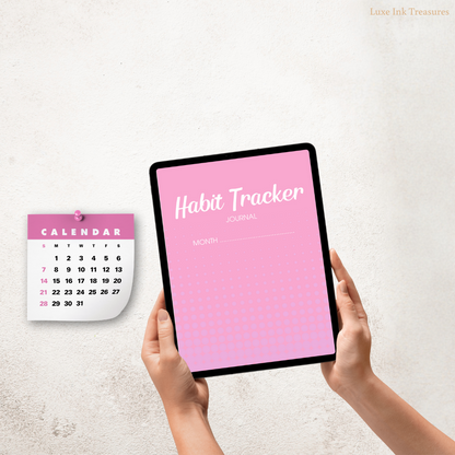 Easy to Use GoodNotes Digital Habit Tracker | Minimalist Monthly, Weekly and Daily Tracker Journal